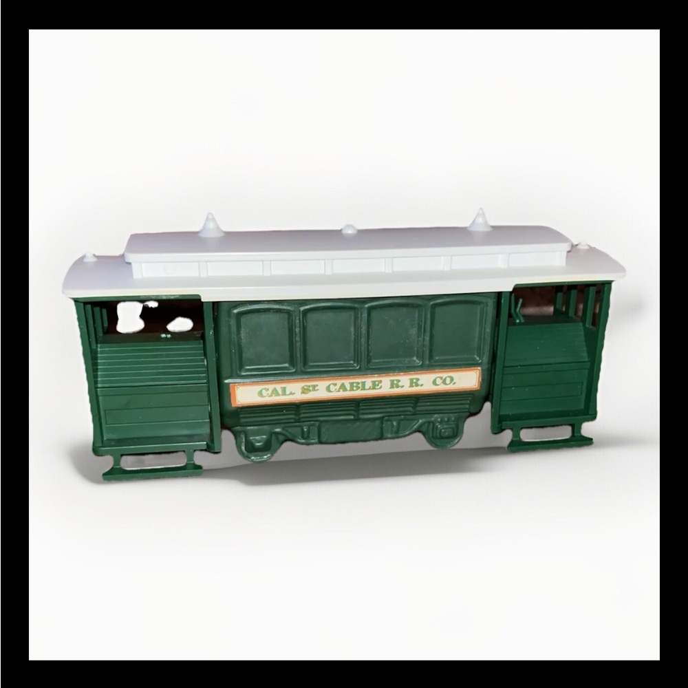 Vintage Avon Cal. St. Cable R.R Co. Train Car Green Van Ness Ave 42. *Empty*